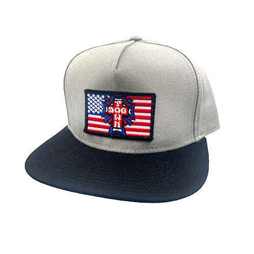 Dogtown Hat Flag Patch Snapback Grey/Black