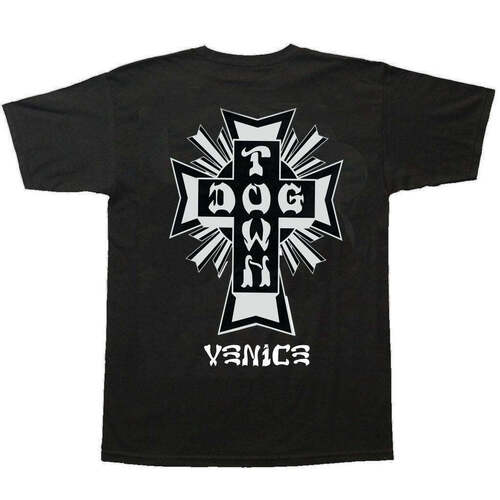 Dogtown Tee Cross Logo Venice Black/White