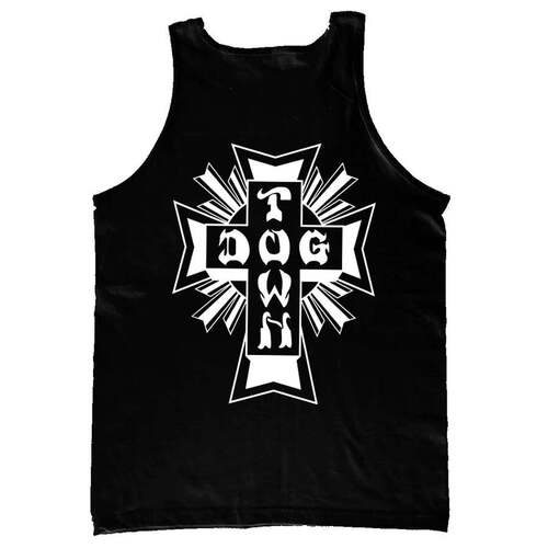 Dogtown Tank Top Cross Logo Black/White