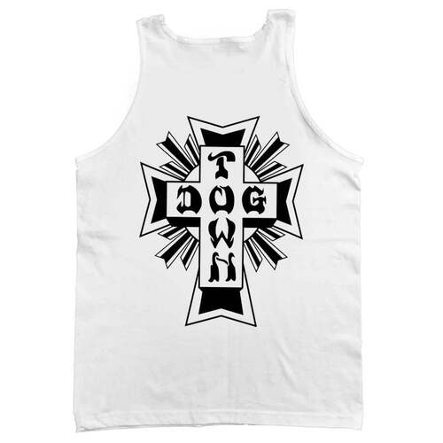 Dogtown Tank Top Cross Logo White/Black