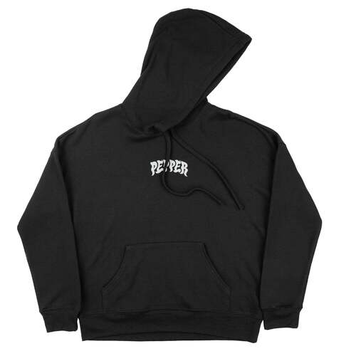 Pepper Hoodie Embroidered Logo Black