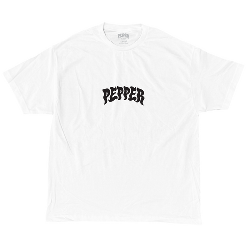 Pepper Tee Logo White