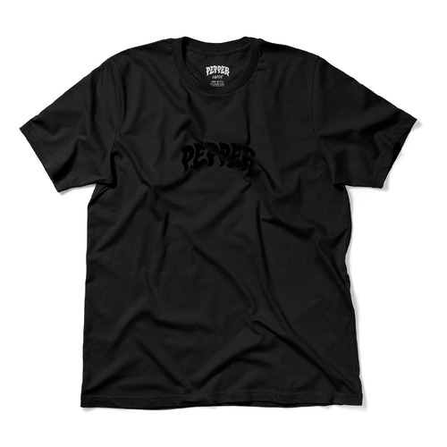 Pepper Tee Logo Black/Black Print