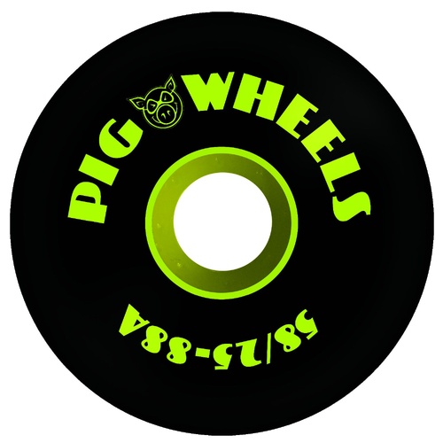 Pig Wheels RT'S Black 58mm 88A