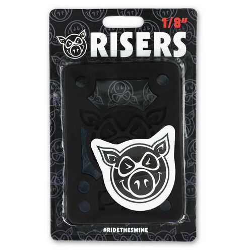 Pig Risers 1/2 Hard Black 12.5mm