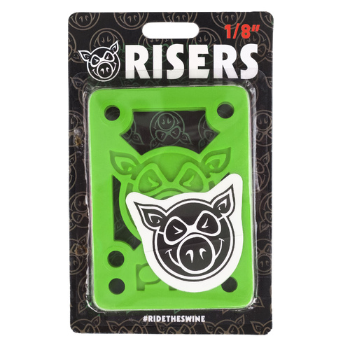 Pig Risers 1/8 Inch Hard Green 3mm