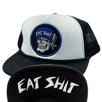 Suicidal Skates Hat Eat Shit Patch Mesh Flip Black