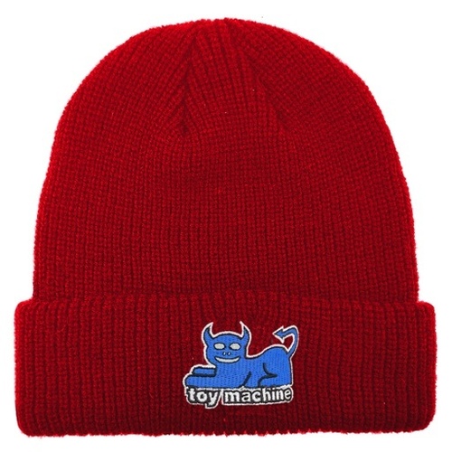 Toy Machine Beanie Devil Cat Dock Beanie Red