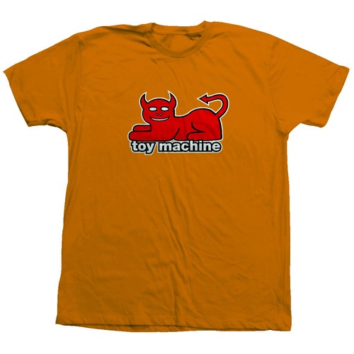 Toy Machine Tee Devil Cat Gold