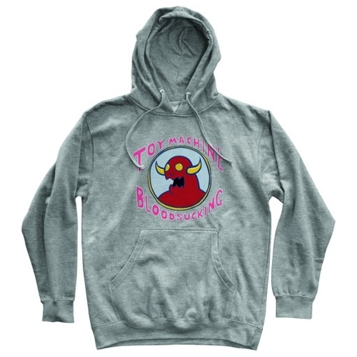 Toy Machine Hoodie Tally Ho Monster Hood Heather Grey