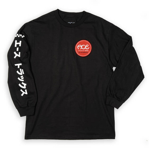 Ace LS Tee (S) Katakana Black