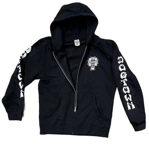 Dogtown Zip Hoodie (L) Cross Logo Black/White