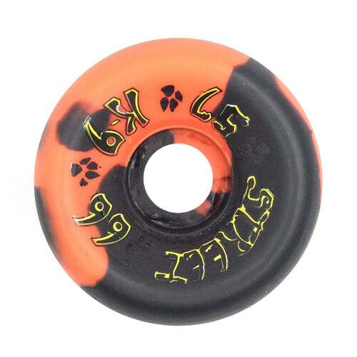 Dogtown K-9 Wheels 57mm (99a) 80's Orange/Black Swirl