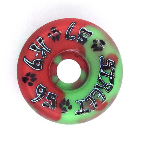 Dogtown K-9 Wheels 57mm (95a) 80's Red/Green Swirls