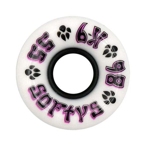 Dogtown K-9 Wheels 55mm (86a) Softys White