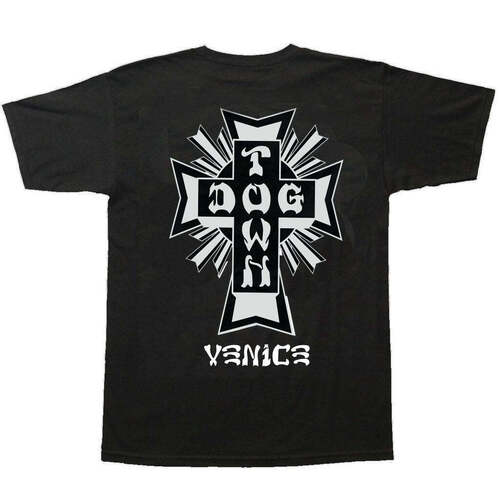 Dogtown Tee (L) Cross Logo Venice Black/White