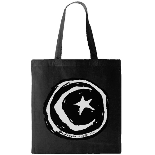 Foundation Tote Bag Star & Moon Black