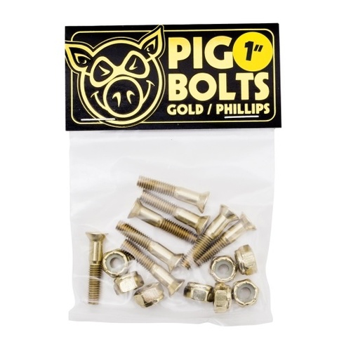 Pig Bolts (1") Phillips Gold