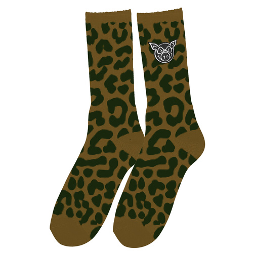 Pig Socks Leopard Brown