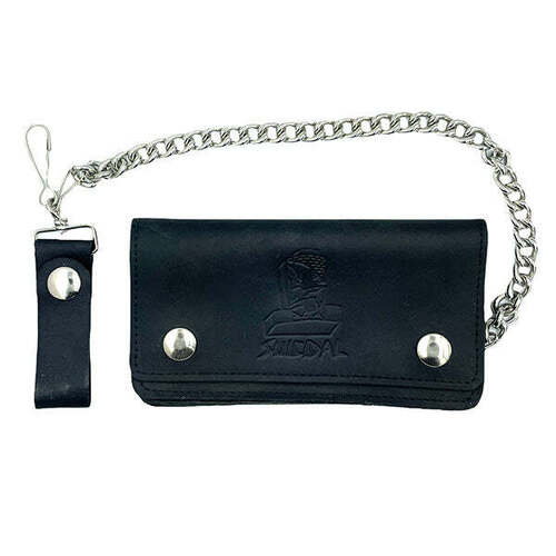 Suicidal Skates Leather Chain Wallet Black