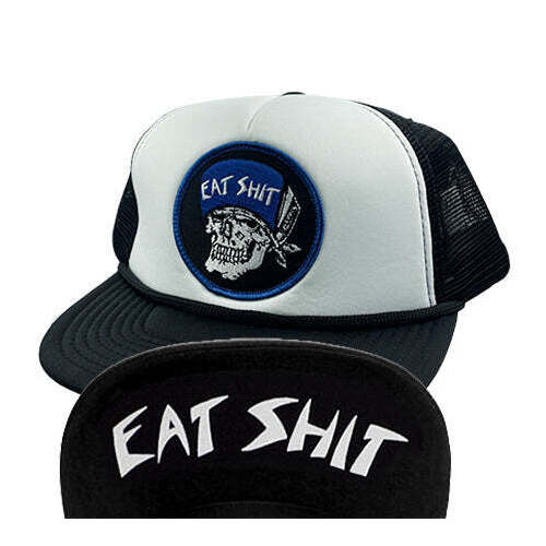 Suicidal Skates Hat Eat Shit Patch Mesh Flip Black