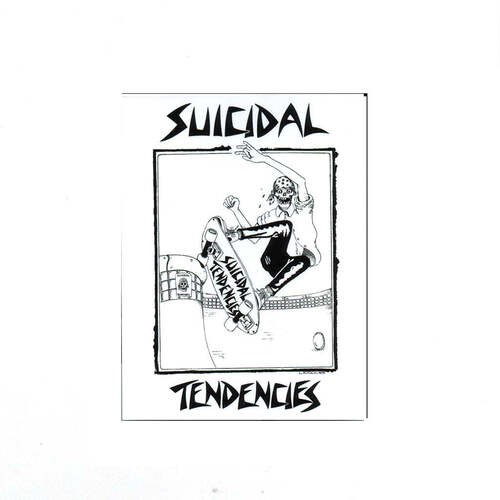 Suicidal Skates Sticker Pool Skater White