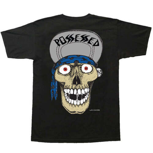 Suicidal Skates Tee (S) Punk Skull Black/Silver Hat