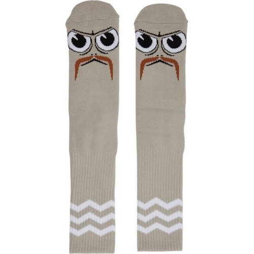 Toy Machine Socks Turtle Boy Stache Sock Grey